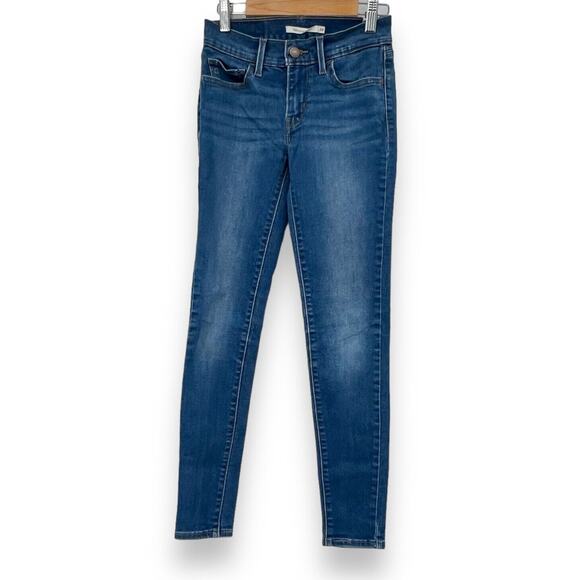 Levi's 710 Super Skinny Womens Sz. 24 Blue Medium Wash Denim Jeans - Picture 1 of 4